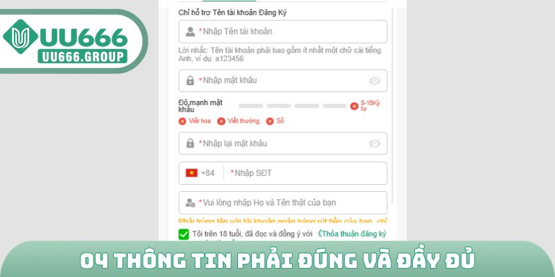 04 thông tin phải đúng và đầy đủ