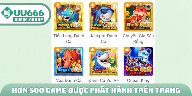Hơn 500 game được phát hành trên trang