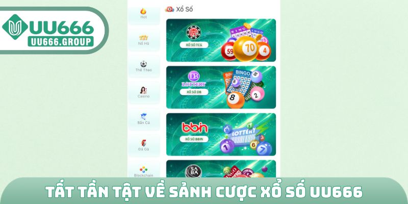Tất tần tật về sảnh cược xổ số UU666