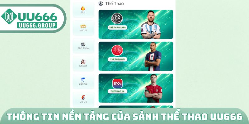 Thông tin nền tảng của sảnh thể thao UU666
